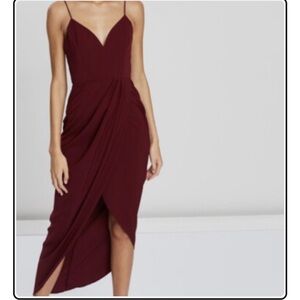 Shona Joy Burgundy Spaghetti Strap Dress size 4